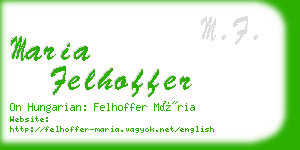 maria felhoffer business card